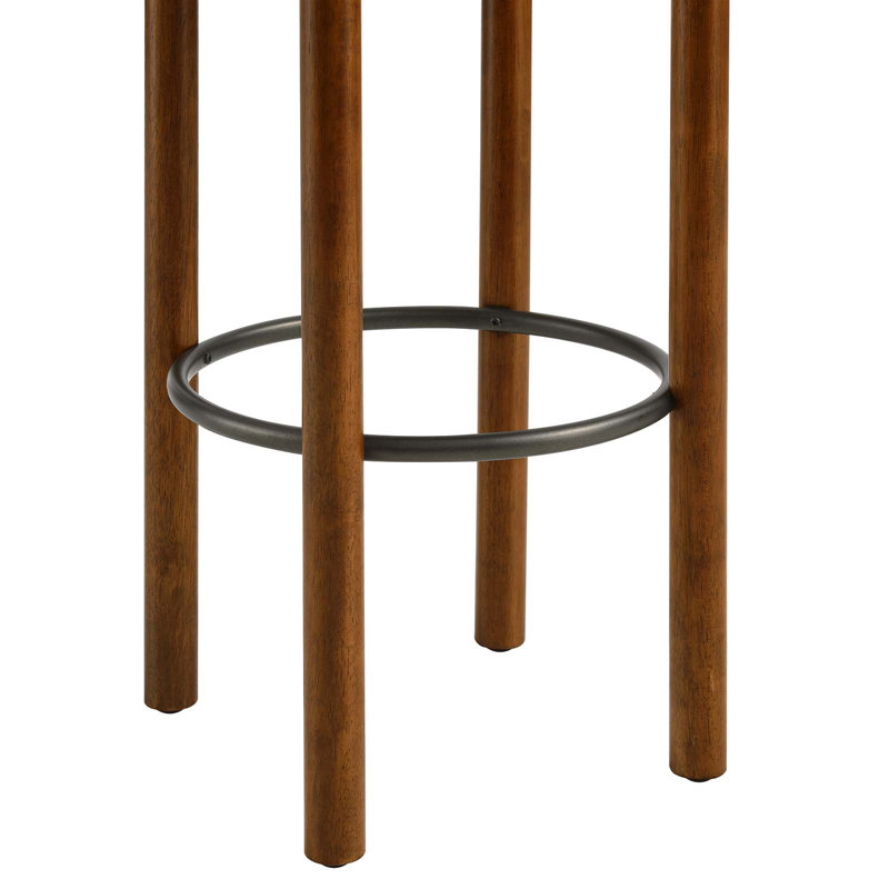 Modway Fable 30" Bar Stool, Walnut, Charcoal