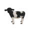 Statue de vache debout noir et blanc