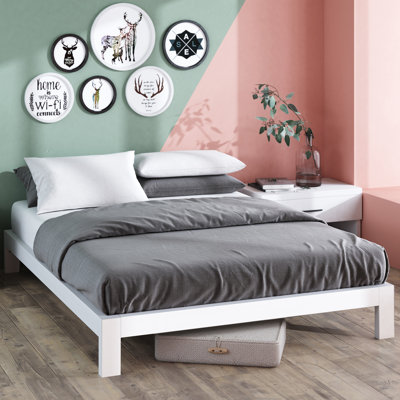 Phaedra Metal Platform Bed Frame White