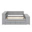 Lit de jour avec tablettes de rangement, tiroirs, lit gigogne-546160980