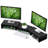Dual Monitor Stand Riser Office Desktop Organizer Stand For 2 Monitors, Adjustable Length And Angle 3 Shelf, Extra Long Multifunctional Stand Up To 48.2"