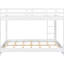 Grand lit superposé en bois blanc avec lit gigogne et pin, peu encombrant pour les petites chambres-1445475000