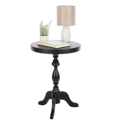 Pedestal Side Table - Round End Table With Vintage Look - Accent Furniture For Living Room, Bedroom, Office, Or Entryway - Functional End Tables For S by Alcott Hill