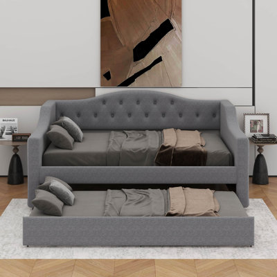 Upholstered Daybed With LED Belt And 2 Drawers by Mercer41