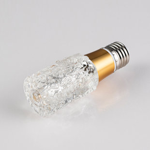 Clear Cylinder LED Solid Crystal-Style Glass Bulb, 3000K Warm White, E26/27 Medium Base Bulbs (Base not included)