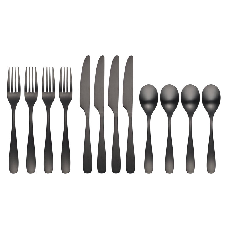 Ensemble de couverts 12 pièces Eliana Black
