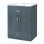 Meuble-lavabo avec lavabo intégré en céramique, meuble-lavabo avec 2 portes, 1 tiroir basculant et meuble-lavabo simple pour les petites et moyennes toilettes-276531203
