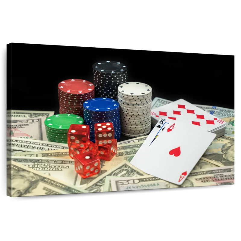 Senne Poker Game Winnings, 34" H x 51" W