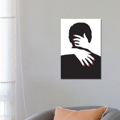 Man And Hands - Wrapped Canvas Print