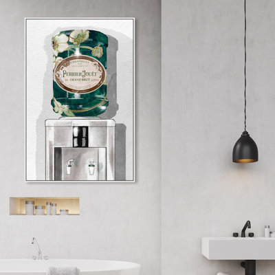 " Drinks and Spirits Belle Epoque Watercooler, Glam Green " Graphic Art Print