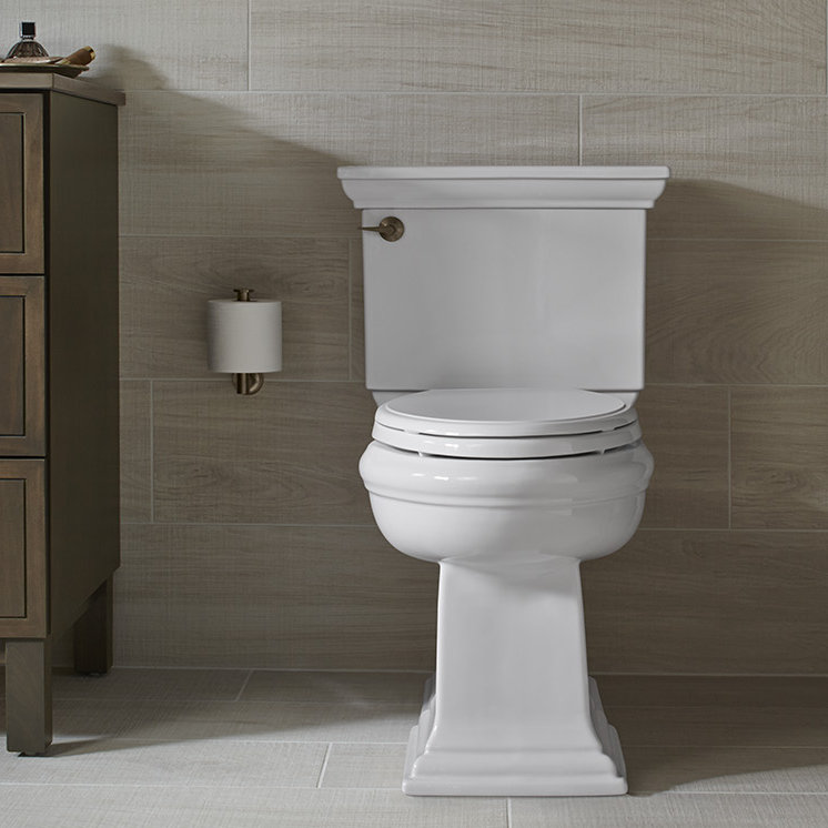 Memoirs 1.28 GPF Water Efficient Elongated Two-Piece Toilet (Seat Not Included), Ice Grey