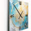 Divine Mandala Delicate Gold Gentle Turquoise - Boho Mandala Wall Clocks-99638864