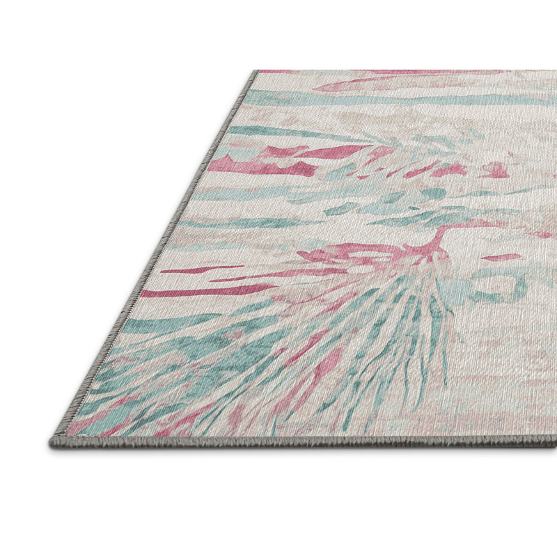 Machine Washable Gray Area Rug, Runner 2' x 5'