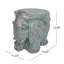 Tabouret de jardin Elephant, patine cuivrée, tables de bout