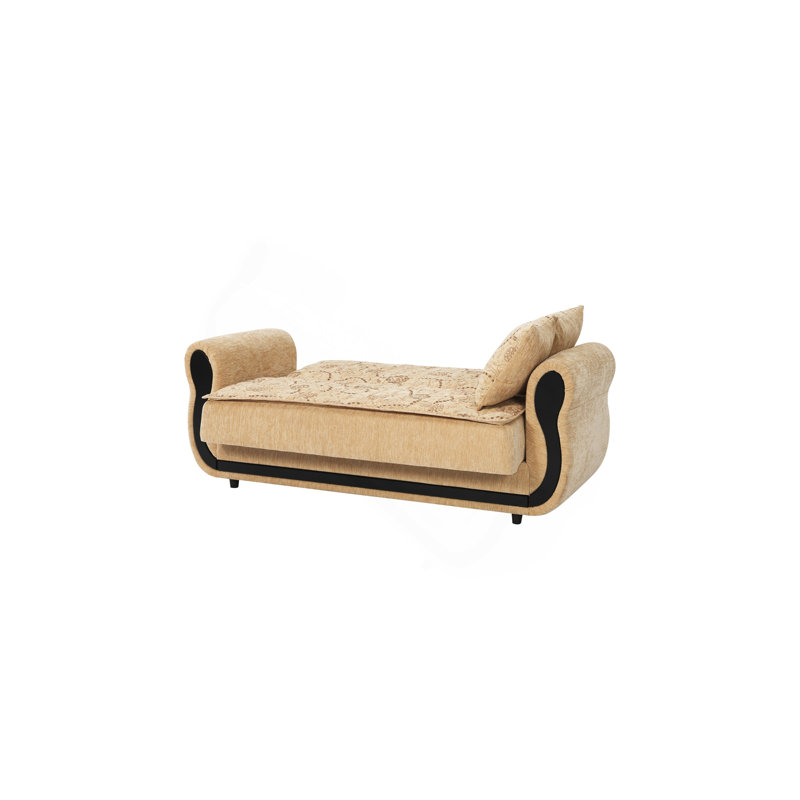 Causeuse convertible avec rangement Primenest Averna, beige
