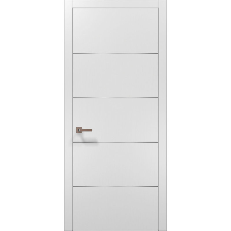 Porte standard en bois massif Planum, 32 po x 80 po, Satin blanc