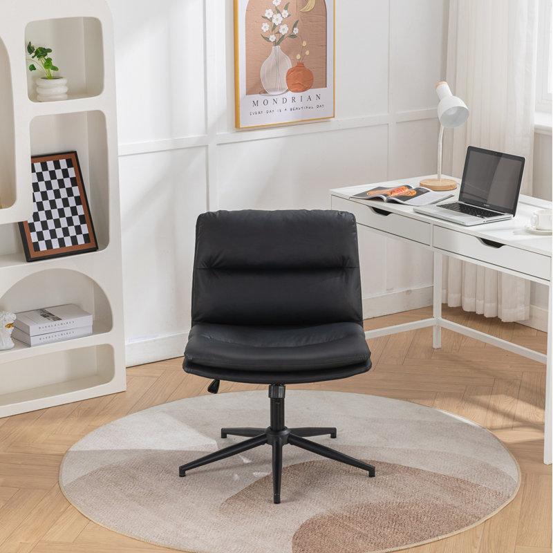 Chaise de bureau pivotante réglable, Noir