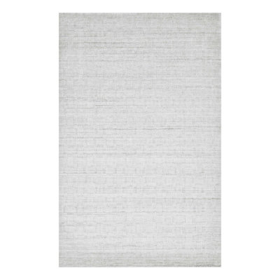 Hainsly Hand Loomed Wool/Viscose/Cotton Area Rug in Alabaster