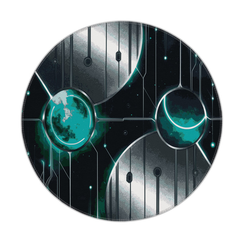 Stellar Axis Indoor And Outdoor Area Rug, Round 5'