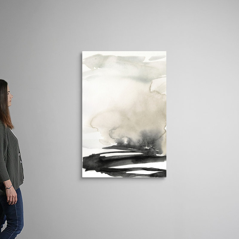 «Ebony Horizon Triptych I» par Jennifer Goldberger - reproduction d'art, Toile tendue, H 48 po x l 32 po x P 1,25 po
