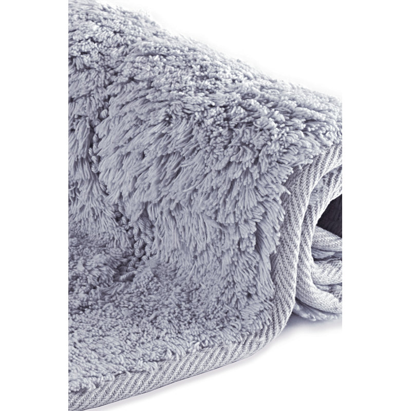 Irinela Cotton Non-Slip Bath Rug, Grey