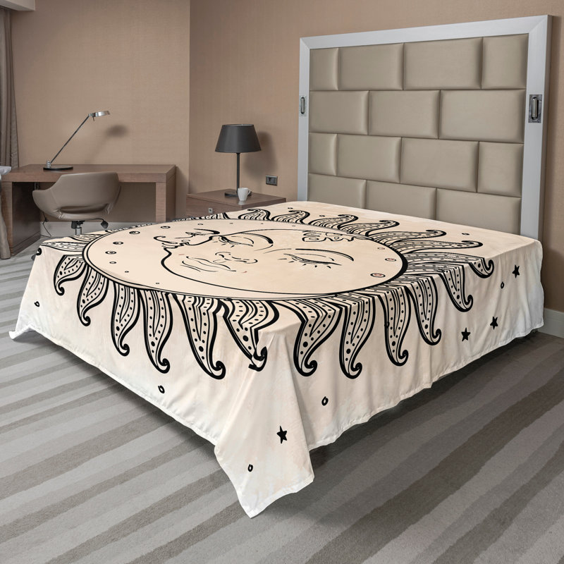 Drap-housse Ambesonne, Drap plat pour taille de lit grand