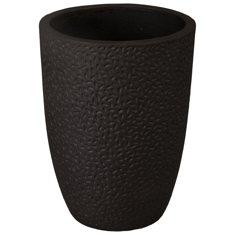 Notch Planter, Matt Black, 25.5" H x 19" W x 19" D