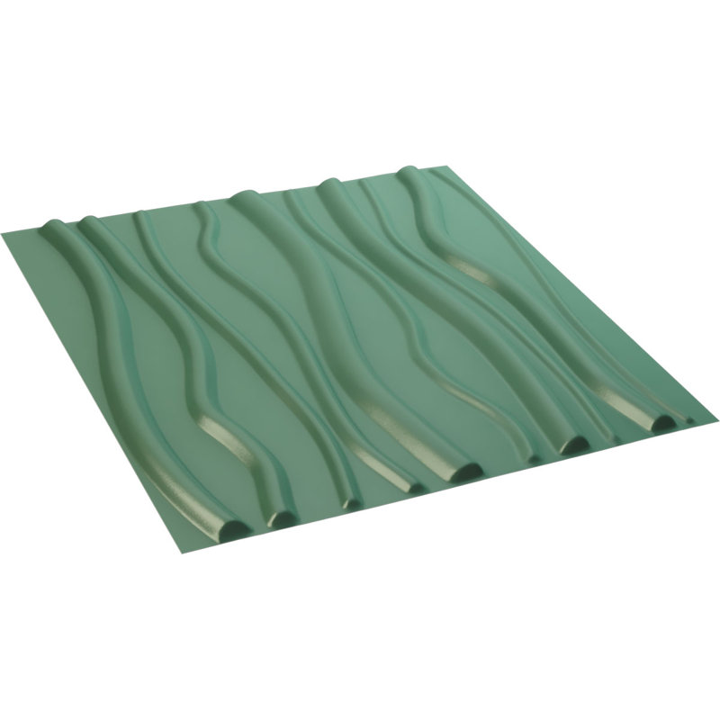 Panneau mural 3D 19,625 "x 19,625" en blanc (paquet de 1), Brume de mer métallique nacrée universelle