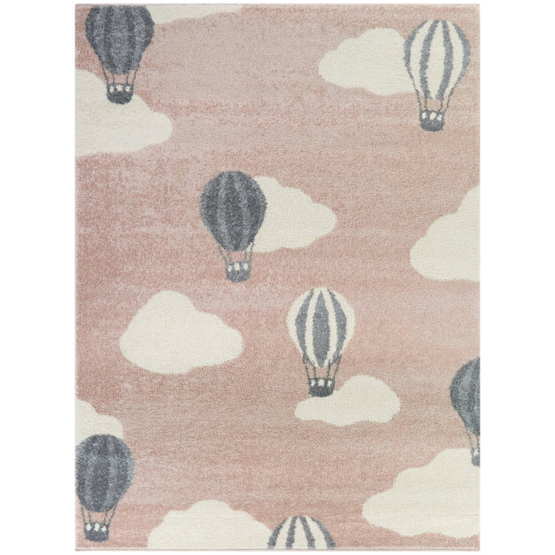 Tapis rose Balloon Flight, Rectangle 4 pi 4 po x 6 pi