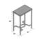 Oxendine Mirrored Glass Top End Table
