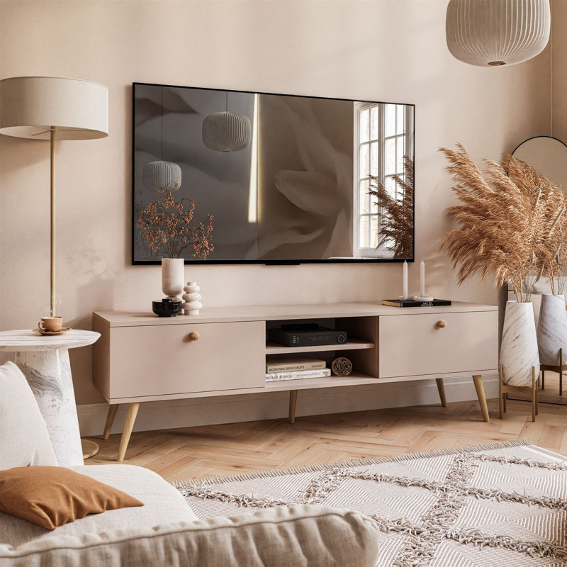 Connerville Unfinished TV Stand for TVs up to 65", Macchiato