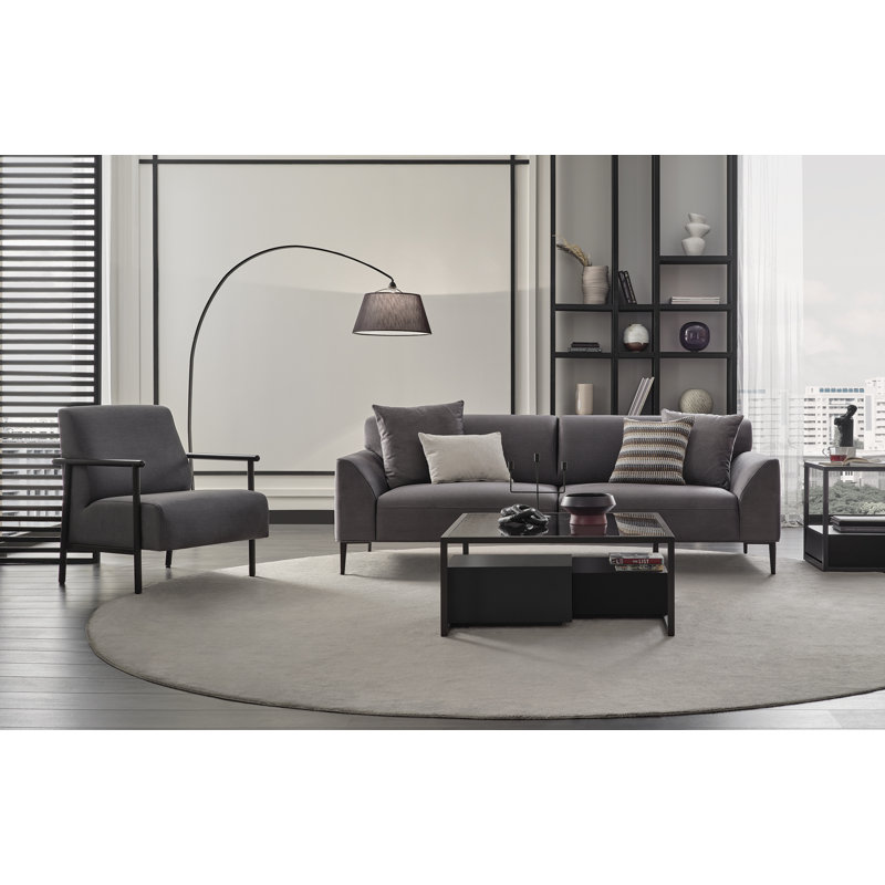 Canapé-lit Berta 3 places gris, Gris