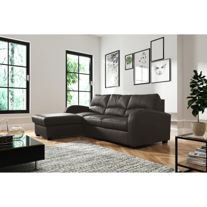 Fridulf 3 Seater Sofa Bed, Dark Brown, Left Hand Facing