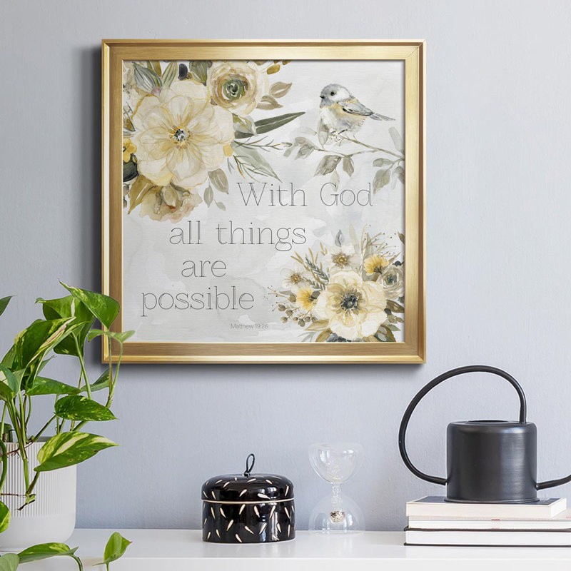 " Sunny Scriptures II " Painting Print, Gold, 30.5" H x 30.5" W x 1.5" D