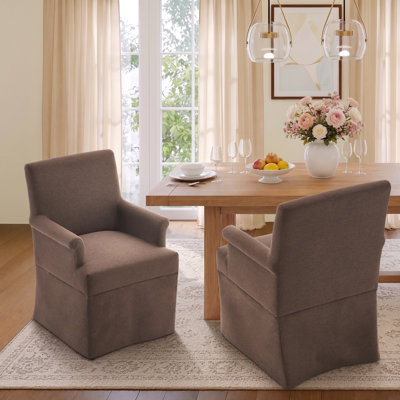 Élégante chaise de salle à manger rembourrée avec base à jupe, fauteuils d'appoint pour le salon, la chambre à coucher et la salle à manger