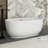 59" White Acrylic Freestanding Bathtub