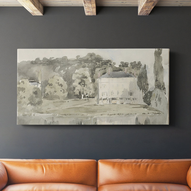 Série paysage - CDXCIX - Toile tendue avec châssis - Prêt à accrocher, H 16 po x l 32 po