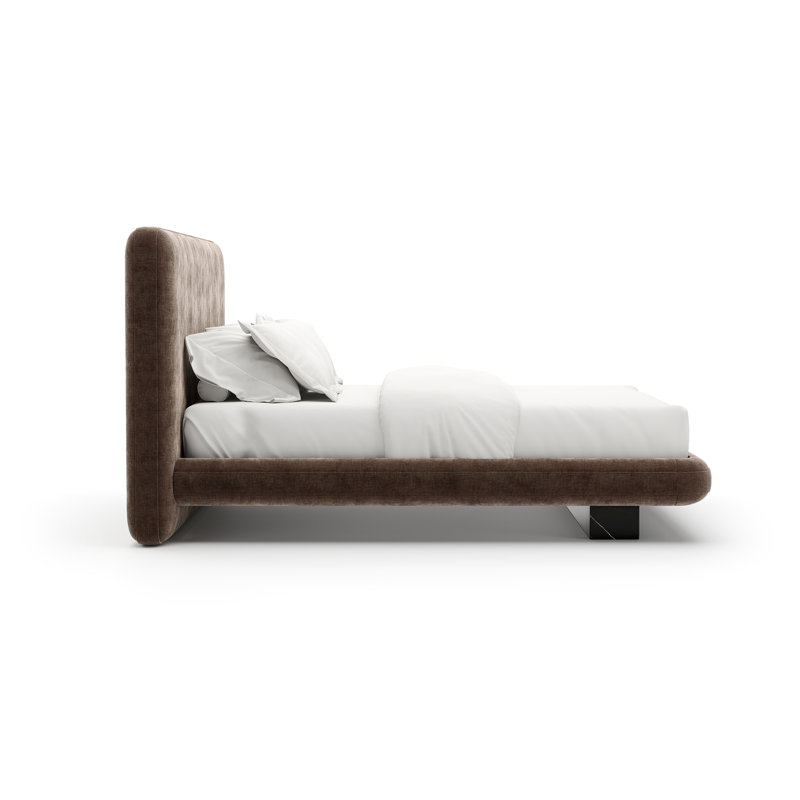 *Overlap Uph Bed, Queen, Dark Taupe