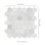 Hexagon 12 in. x 12 in. Polished Marble Mosaic Floor and Wall Tile
