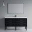 Meuble-lavabo double 61 po avec plateau en résine Alonsa-1366007991-1366008942