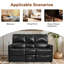Causeuse inclinable manuelle en cuir de polyuréthane de 61 po de largeur avec port de charge USB 61 po-436379263