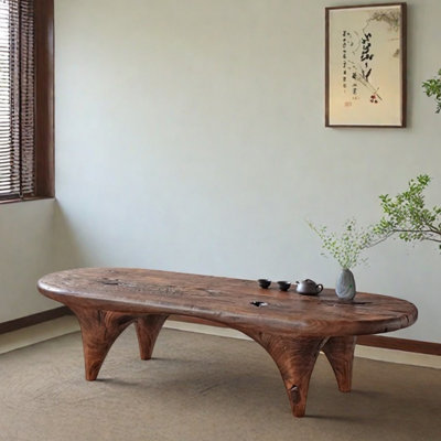 Wabi-sabi style niche retro coffee table
