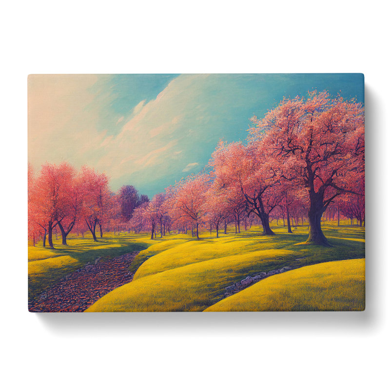 An Idyllic Spring Forest - Wrapped Canvas