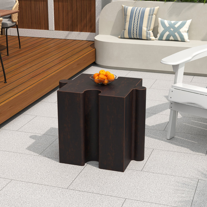 Ensemble de 2 tables de casse-tête artistique, tables d'appoint modulaires MGO avec emboîtement (1 convexe et 1 concave), capacité de 200 lb pour l'intérieur et l'extérieur