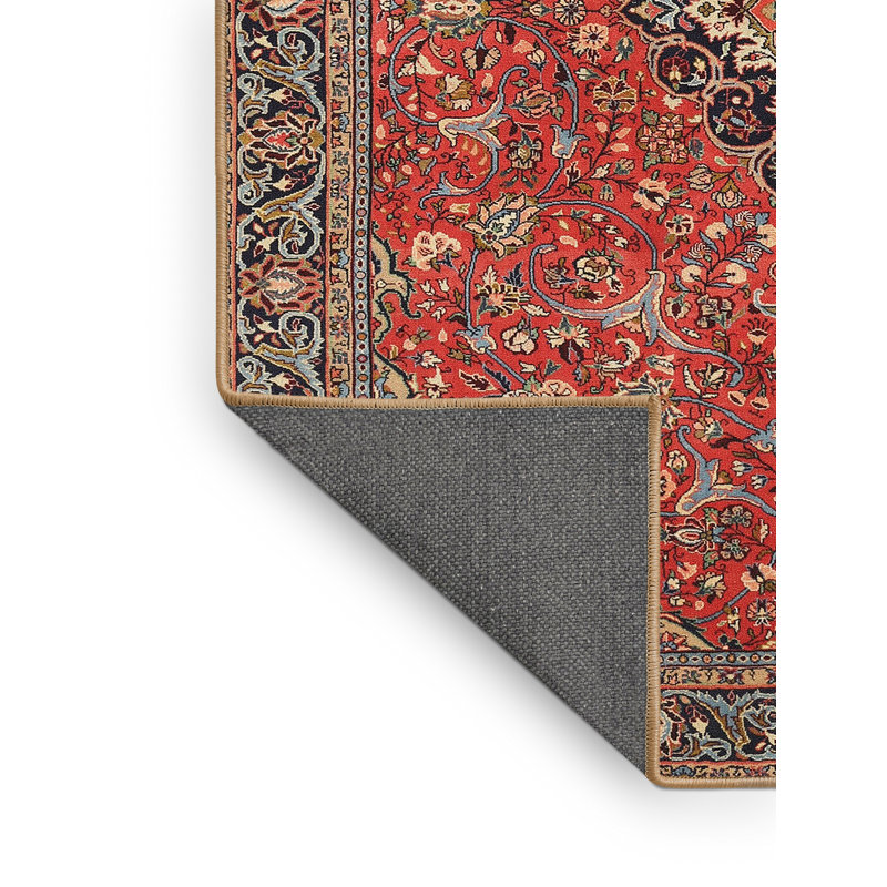Tapis traditionnel mehroon/noir/crème Mojokerto, Rectangle 2 pi x 3 pi
