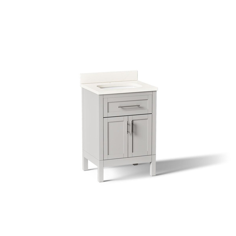 Ensemble de meuble-lavabo simple Hadron, Gris Atmos, Gris Atmos, 24"