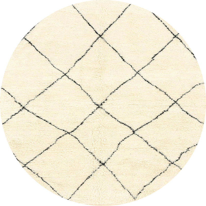 Abstract Indoor Rug, Round 6'