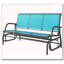 3-Person Porch Glider Swing with Breathable Mesh Fabric