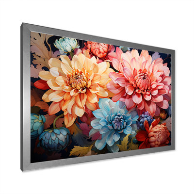 " Mums Burst With Fierce Brushwork Intense Colors I "