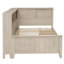 Lit de jour au lait blanc antique avec rangement pour tablettes et tiroirs, cadre en bois robuste pour 3 options de rangement, look, fiabilité-1229262855